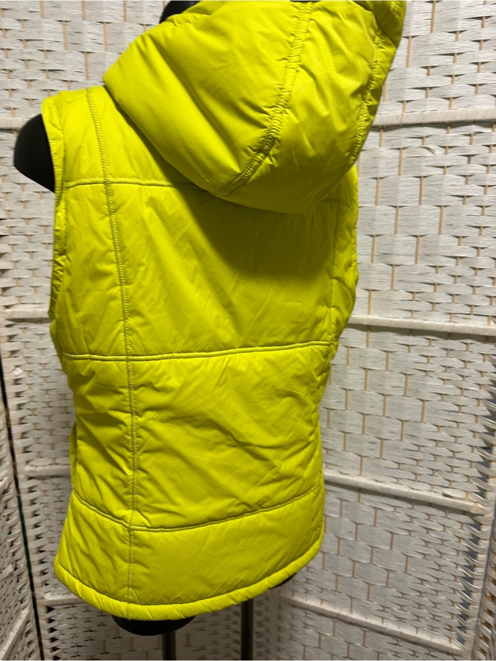 Burton Bright Yellow Hooded Puffer Vest